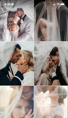 a couple kissing under a veil in their wedding photo shoot with the bride and groom