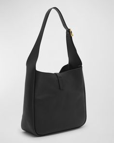 Saint Laurent Le 5 A 7 YSL Small Hobo in Smooth Supple Leather | Neiman Marcus 5 A 7 Ysl, Leather Hobo Bag, Leather Hobo, Top Designers, Hobo Bag, Neiman Marcus, Saint Laurent, Tops Designs, Luxury Fashion