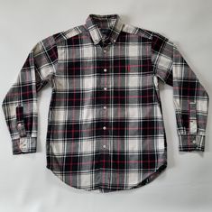 Nwot Ralph Lauren Plaid Button-Down Longsleeve Shirt ||| Boys Medium ( 10/12 ) ||| 100% Cotton ||| Ralph Lauren Plaid, Ralph Lauren Shirt, Shirt Color, Kids Shirts, Black Red, Button Downs, Shirts Tops, Colorful Shirts, Button Down Shirt