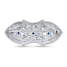 This stunning costume jewelry brooch will be a favorite in your blue Simulated Sapphire collection. The Vintage Style brooch brings classic elegance to modern times. Order this Antique Style blue Simulated Sapphire CZ brooch pin for someone special. Perfect for September birthdays, it’s a timeless, classic piece. Women of all ages with great taste in feminine jewelry will adore it. If she loves blue accessories, this is the perfect surprise. Classic Blue Brooches For Gifts, Blue Art Deco Formal Brooch, Classic Formal Pins, Elegant Blue Brooch Pins, Elegant Blue Brooch, Feminine Jewelry, Jewelry Brooch, Blue Accessories, Color Jewelry