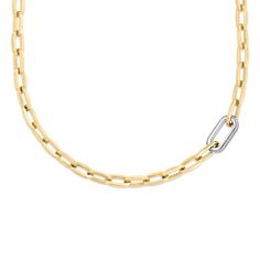 18kt Yellow/White Designer Gold Large Diamond Link Paperclip Necklace Necklaces Roberto Coin Roberto Coin Jewelry, Paperclip Necklace, Luxury Jewelry Brands, Historical Jewellery, Roberto Coin, Gold Piece, Precious Gemstones, Selling Jewelry, Gold Design