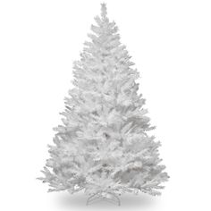 a white christmas tree is shown against a white background