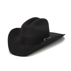 Stampede Hats - 100X Wool Felt Black Cowboy Hat with Silver Tone Buckle - Black - One Size Cowboy Hat Styles, Black Cowboy Hat, Outback Hat, Black Cowgirl, Cute Shoes Heels, Black Cowboy, Cowboy Outfits, Kentucky Derby Hats, Metal Straps