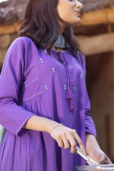 Kurti Designs Simple, Tailor Design, Kurta Patterns, Ikat Dress