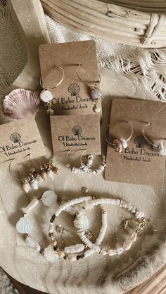 Boho Jewlery, Cowrie Shell Jewelry, Diy Jewelry Set, Sun House, Boho Jewels, Coastal Country, Ocean Inspired Jewelry, Beachy Jewelry, Diy Jewelry Display