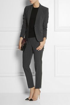 Work Apparel, Business Professional Outfits, Look Office, Look Jean, Professional Attire, Black Suit, Business Outfit, Looks Chic, Womens Fashion For Work