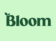 the word bloom on a green background