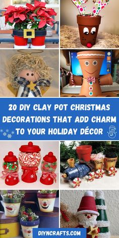 christmas decorations that add charm to your holiday decor - 20 diy clay pot christmas decorations