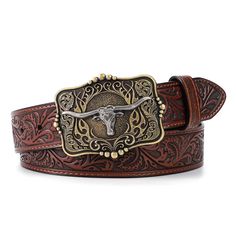 PRICES MAY VARY. Easy to match: Men western belt is a kind of all-match accessory. Cowboy belts for women can go well with all kinds of clothes, like slacks, regular pants, corduroy pants, jeans and kilts. Cowgirl belt is perfect with boots and jeans. So cute with fitted t-shirt and slouchy jeans. Waistline fit: Women western belt's strap is between 100 and 140 centimeters long, perfect for waists from 28 to 48 inches. Cowboy cowgirl belts has several round holes, so you can make it fit just rig Women Belt Buckles, Cowboy Belts Women, Gold Western Jewelry, Belt Buckles Cowgirl, Womens Western Outfits, Ariat Belts, Cowboy Belts, Black Western Belt, Country Belts