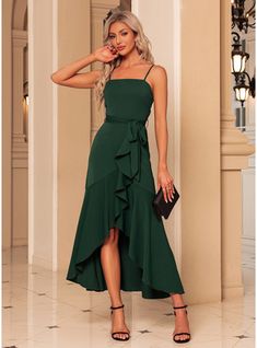 JJ's House Yes Ruffle Polyester Asymmetrical Maxi Square Summer Trumpet/Mermaid Faux Wrap Dresses NO Dark Green S Height:5.7ft(174cm) Bust:33.5in(85cm) Waist:26in(66cm) Hips:36in(91cm) Dress. #JJ's House #Yes #Ruffle #Polyester #Asymmetrical #Maxi #Square #Summer #TrumpetMermaid #FauxWrapDresses #NO #DarkGreen #S #Dress Quince Guest Outfit Dresses, Simple Party Dress, Dark Green Bridesmaid Dress, Teal Green Dress, Asymmetrical Dresses, Asymmetrical Maxi Dress, Green Wedding Dresses, Long Green Dress, Spring Wedding Guest Dress