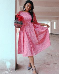 Western Dresses For Women Casual, Casual Frocks For Women, Frocks For Women Knee Length, Frocks For Women, Indo Western Dresses For Women, Indo Western Dresses, Cotton Dress Pattern, Dresses For Women Casual, The Secret Label