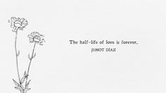 the half - life of love is forever, juno d'aliz quote on white paper