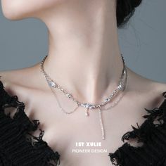 THE SEA 18k Platinum Plated Zirconia Necklace™ Elegant Diamond White Necklace With Chain, Elegant Diamond White Diamond Necklace, Exquisite Cubic Zirconia Clavicle Necklace, Elegant Rhinestone Necklace With Round Chain, Elegant Rhinestone Pendant Necklace With Adjustable Chain, Elegant Round Rhinestone Necklace With Chain, Elegant Diamond Necklace With Chain As A Gift, Elegant Silver Rhinestone Necklace With Chain, Formal Cubic Zirconia Rhinestone Clavicle Necklace