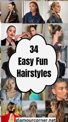 10 Minute Hairstyles, Quick And Easy Work Hairstyles, Fun Hairstyles For Medium Hair, Cool Easy Hairstyles, Easy Party Hairstyles, Easy Work Hairstyles, Fun Hairstyles, Easy Everyday Hairstyles, Hair Mistakes