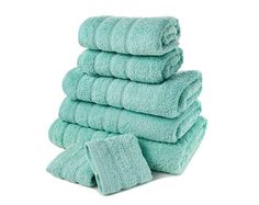 a stack of towels sitting on top of each other