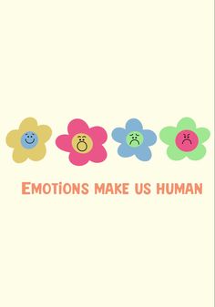 the words emotions make us human written in different colors