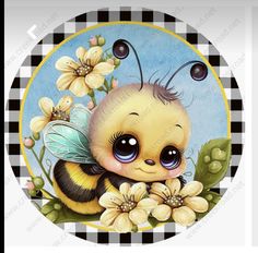 a painting of a baby bee with flowers