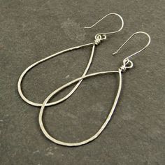 Drop Earrings Hammered Sterling Silver Teardrops  by adorned7, $29.00 Classic Handmade Teardrop Hoop Earrings, Handmade Teardrop Drop Earrings For Anniversary, The Last Picture Show, Nail Jewelry, Eco Friendly Jewelry, Hammered Sterling Silver, Gifts For My Wife, Girls Best Friend, Ear Wire