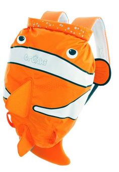 an orange and white clown fish shaped bag