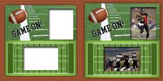 three frames with football players on them and the words game on in front of them