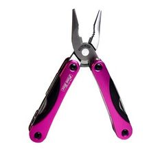 a pair of pink scissors with black handles