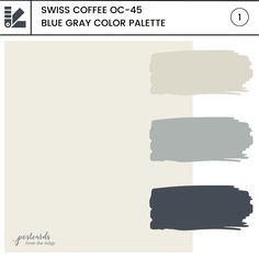 the swats coffee color palette is shown in shades of blue, gray and white