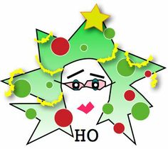 an image of a person with glasses and a christmas tree on his head that says oh