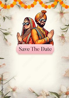 Punjabi Wedding Theme Ideas, Sardar Couple, Wedding Drawings, Cartoon Wedding Invitations, Pregnancy Illustration, Bride And Groom Cartoon, Small Wedding Decor