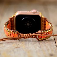 *This exquisite Multi-color Jasper Apple Watch Strap combines handcrafted artistry with a timeless blend of colorful stone to add a touch of class and luxury to your look. Its unique and intricate design elevates any style, radiating a mysterious and enchanting air of elegance and sophistication. *Material: Imperial Jasper, S. Steel. 100% New and Exquisite Quality *Size: Around 6.7 (women)/7.3(men)inches. with a slidable knot to adjust the rope to match your wrist. *Fit for: Apple Watch 38-41mm/ Luxury Multicolor Watches For Gifts, Luxury Multicolor Watches As Gift, Luxury Multicolor Watches For Gift, Luxury Brown Adjustable Watch, Adjustable Bohemian Style Watches As Gift, Bohemian Style Adjustable Watches As Gift, Luxury Adjustable Apple Watch Band For Gift, Handmade Adjustable Brown Watch, Handmade Brown Adjustable Watch