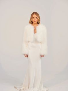 Whether you are looking to make a style statement at your next bash or are on the hunt for the perfect cover up for your wedding dress, it truly doesn’t get much better than this bomber style feather jacket! Available in white or black Cropped design Handmade with Marabou Feathers Satin Lining Optional hook & eye closure Lightweight Outer Satin, White Fur Jacket, Feather Jacket, Fluffy Jacket, Winter Must Haves, Wedding Jacket, White Fur, Warm Jacket, Hook Eye