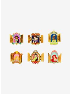 Loungefly Disney Princess Hinged Window Blind Box Enamel Pin | Hot Topic Hinged Window, All Disney Characters, Disney Pins Sets, Disney Addict, Old Disney, Loungefly Disney, Enamel Lapel Pin, Disney Merchandise, Disney Fun