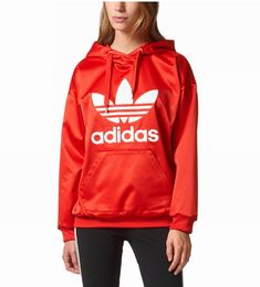 Brand New with Original Tag. Authentic guaranteed. ADIDAS WOMEN'S ORIGINALS TREFOIL HOODIE The ultimate athleisure sweatshirt, this supersoft, French-terry style boasts the iconic adidas logo across the front. Ribbed cuffs Kangaroo pocket Drawstring hood 93% polyester, 7% spandex Machine wash cold, line dry Adidas Trefoil Hoodie, Adidas Womens, Adidas Originals Women, Adidas Trefoil, Funny Mom Shirts, Adidas Hoodie, Red Adidas, Adidas Online, Personalized T Shirts