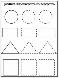 the worksheet for preschool to learn how to make shapes