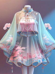 New Fashion Dress, Art Dresses, Chinese Fancy Dress, Dress Art, Old Fashion Dresses, Fashion Drawing Dresses, Dress Design Sketches, Dresses Style