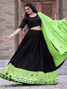 Introducing our stunning "lovely black mirror work rayon traditional lehenga choli with dupatta," a must-have piece for your special occasions. This fully stitched black lehenga features intricate mirror work that adds a touch of elegance and glamour. The matching rayon choli with embroidered threadwork border complements the lehenga beautifully, while the light green rayon dupatta with mirror work adds a pop of color to the ensemble.
This traditional outfit includes its XS to XL sizing, 3.5-met Cotton Semi-stitched Lehenga With Gota Work, Cotton Lehenga With Gota Work, Semi-stitched, Black Cotton Sets With Mirror Work, Black Bollywood Sharara With Gota Work, Black Bollywood Choli With Dupatta, Bollywood Style Black Choli With Dupatta, Festive Black Sharara With Mirror Work, Black Fitted Sharara For Festive Occasions, Black Sharara With Gota Work For Festivals