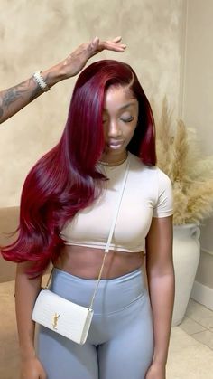 @ad0reamiya Sew In Hairstyles, Frontal Hairstyles, Pretty Hair Color, Front Lace Wigs Human Hair, Hair Life, Hair Inspiration Color