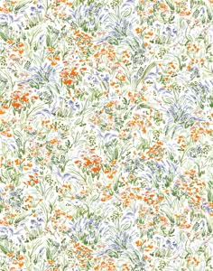 Summer (Bluebell) wallpaper features loose brushstrokes that capture the movement of wild flowers and grasses swaying in the breeze. Orange Ipad Wallpaper High Quality, Free Ipad Wallpaper, Joyful Colors, Modern Wallpaper Designs, Grass Wallpaper, Western Wallpaper Iphone, Vintage Flowers Wallpaper, Spring Background, Scrapbook Background