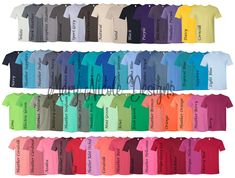 Excited to share this item from my #etsy shop: every color g640 Digital File Shirt Color Chart // Gildan soft style Unisex Jersey Color Chart // Etsy Color Chart // Tshirt Color Chart Color Week Activities, Organization Clothes, Comic Book Ideas, Softball Mom Shirts, Coach Shirts, Characters Outfits, Logo Wear, Typography Shirts, Mama T Shirt