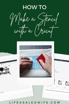 how to make a stencil with a crict book cover and photos