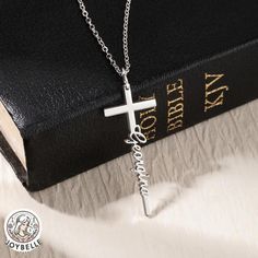 ✨ Showcase your faith and individuality with this elegant Personalized Cross Name Necklace, designed to add a meaningful touch to any ensemble. ✨ ✝️ Personalized Cross Pendant: Customizable with your name, offering a unique and personal element that highlights your beliefs and individuality. 💎 Material Options: Available in high-quality Sterling Silver 925 or Brass, ensuring durability and long-lasting beauty. 📏 Pendant Size: Pendant dimensions of 4.51.5CM (1.770.59 inches) for a graceful and Silver Cross Jewelry With Name, Personalized White Cross Necklace, Elegant Personalized Cross Necklace, Personalized Elegant Cross Necklace, Customizable Cross Jewelry For Baptism, White Cross Necklace For Baptism, Personalized Elegant Crucifix Cross Necklace, Silver Name Necklace With Cross Shape, Silver Cross Necklaces With Name Detail