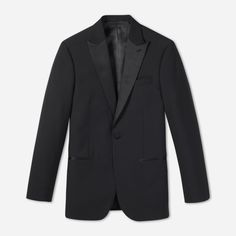 This is peak formalwear style, literally. It's tough to beat the classic yet statement-making look of a peak lapel tuxedo plus, the upward-pointing lapels frame your face and elongate your frame. 100% super-fine Italian merino wool One-button closure 100% silk satin peak lapels Side vents Fully canvassed Peak Lapel Tuxedo, Suit Prom, Black Tux, Tuxedo Shirts, Peak Lapel, Tuxedo Jacket, Wedding Rentals, Formal Wear, Silk Satin