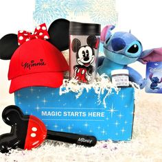 the disney mouse gift box contains items from various stores