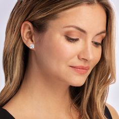 Ross-Simons - 5.00 ct. t. w. Princess-Cut Cubic Zirconia Earrings in 14kt White Gold. Glitz and glam can come at a smart price. Our stunning 5.00 ct. t. w. princess-cut CZ studs flash a brilliant sparkle in polished 14kt white gold. It's the perfect pair for daily wear! Post/clutch, CZ earrings. CZ weights are diamond equivalents. Cubic Zirconia Earrings, Cz Earrings, Zirconia Earrings, Glitz And Glam, Princess Cut, Perfect Pair, Daily Wear, Cubic Zirconia, Flash