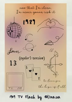 a poster with some writing on it that says, i love taylor's version