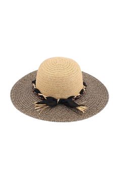 Our Braided Band Sun Hat is the perfect combination of style and function; crafted with 80% straw and 20% polyester, it features a wide 4" brim for optimal protection from the sun with a UPF 50+ rating. The two-tone design is complemented by a raffia and chiffon fabric band adorned with wooden beads, and it's adjustable fit is provided by an internal drawstring. Black Paper Straw Hats For Summer, Bohemian Black Panama Hat For Beach, Black Paper Straw Summer Hat, Black Brimmed Hat For Sunbathing, Black Brimmed Paper Straw Hat, Black Curved Brim Hat In Paper Straw, Spring Black Paper Straw Sun Hat, Black Paper Straw Hat For Vacation, Summer Black Paper Straw Sun Hat