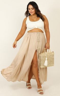 Under The Twilight Maxi Skirt In Beige | Showpo Beach Rayon Lined Skirt Bottoms, Vacation Rayon Midi Skirt, Vacation Midi Rayon Skirt, Rayon Midi Skirt For Vacation, Chic Beach Rayon Skirt, Chic Rayon Maxi Skirt For Beach, Chic Rayon Skirt For The Beach, Chic Rayon Beach Skirt, Vacation Rayon Lined Skirt Bottoms