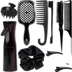 Teasing Brush, Baby Hair Brush, Dry Curly Hair, Hair Brush Set, Teased Hair, Rat Tail, Detangling Hair Brush, Pink Hair Bows, Comb Set