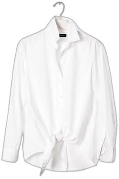 Long Sleeve Tops With Tie Waist For Daywear, Casual Tie Neck Blouse, Cotton Tie Waist Tops For Daywear, Casual Button-up Tie Waist Tops, White Tie Neck Casual Tops, Casual White Tie Neck Tops, Casual Button-up Tops With Tie Waist, Casual White Tie Waist Blouse, Spring Button-up Tops With Tie Waist