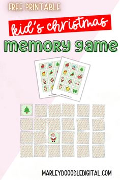 the free printable kids's christmas memory game is perfect for all ages and abilities