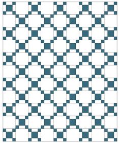 a blue and white checkered quilt pattern